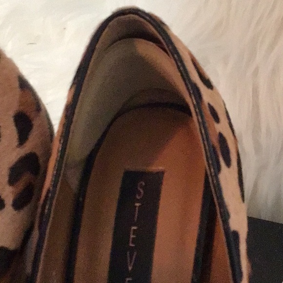 Steve Madden leopard print peep toe leather 4.5 inch heels with box. - Picture 5 of 5